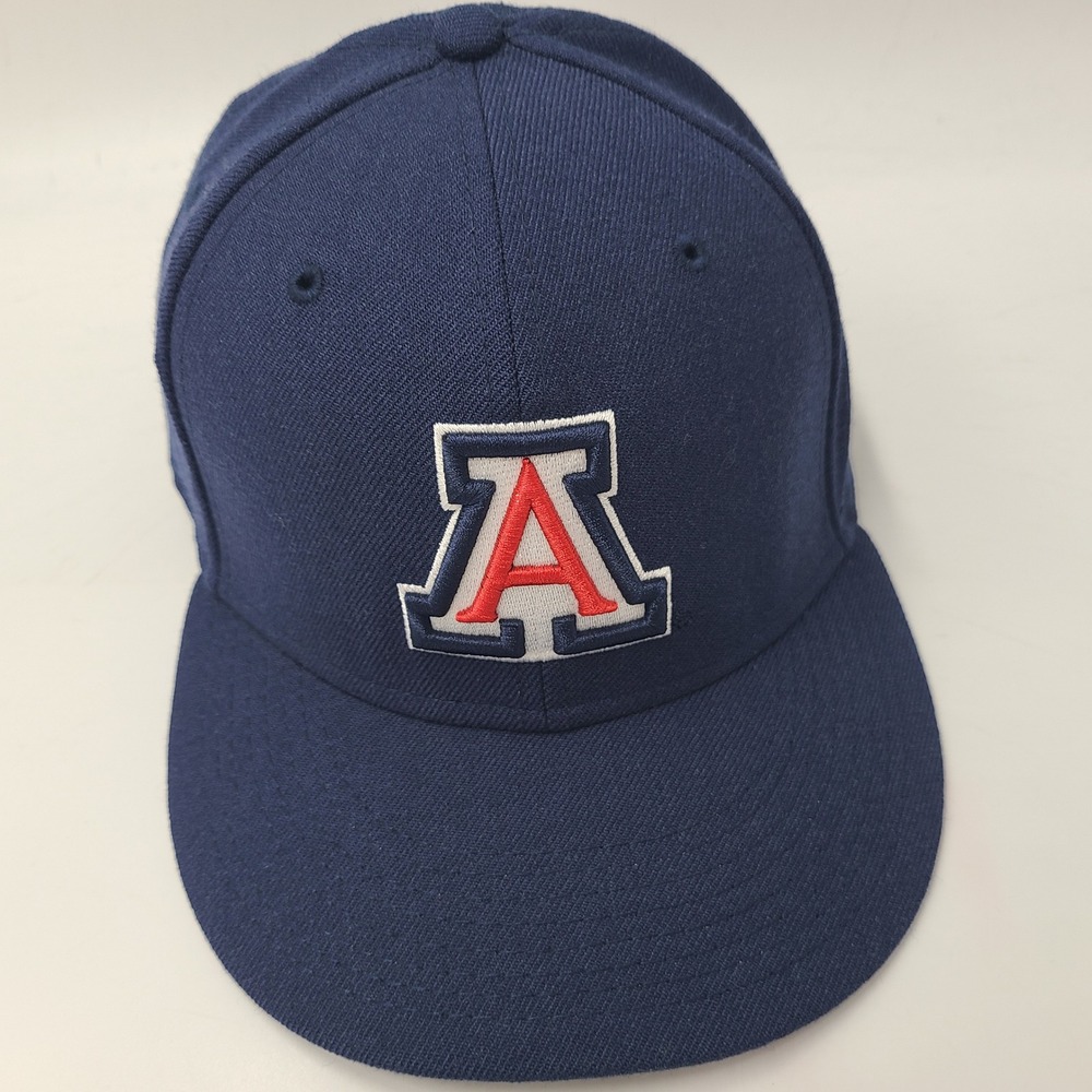 Arizona Wildcats Hat Fitted 7 1/2 Nike True Blue Red‎ NCAA University Wool Men